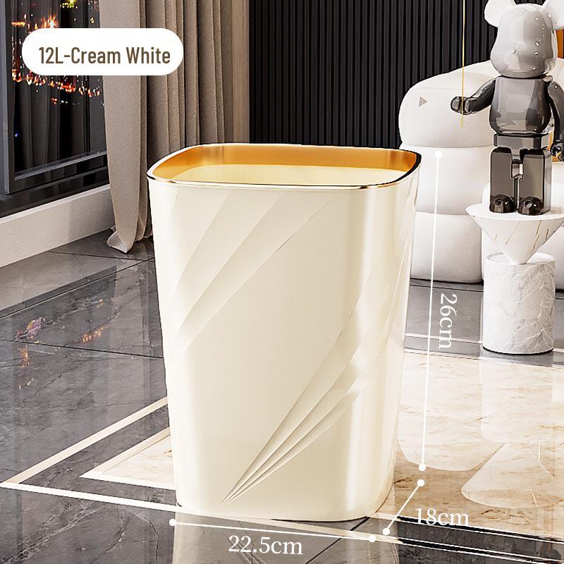 High-End Large Capacity Trash Can for Living Room, Bathroom, Bedroom, Kitchen, Dorm, and Office