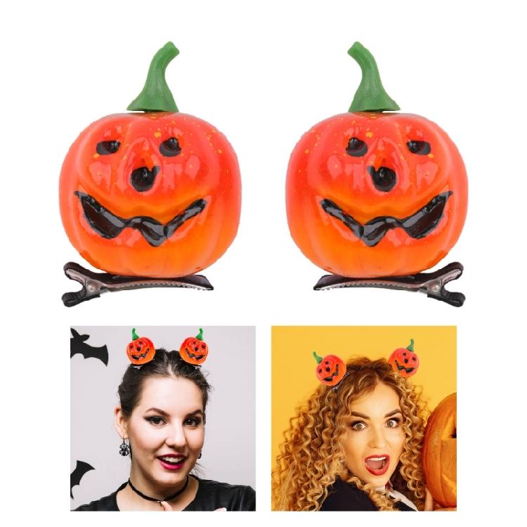 Halloween Hair Clips Creative Smiling Pumpkin Alligators Barrettes Pumpkin Hairpins Halloween Hair Accessories Gift