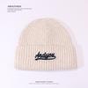 Autumn and Winter Wool Hat for Women's Letters Versatile Knitted Hat Korean Style Fashion Ear Protection Warm Hat Outdoor Student Pullover Hat