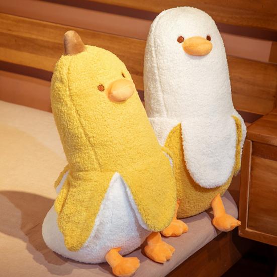 Animal Plush Toy Stereoscopic Adorkable Birthday Gift Cartoon Banana Duck Sleeping Pillow for Girls