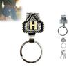 Western Cowboy Letter Keychain, Vintage Handmade Letter  Initial Keychain Clip, Personality Metal Key Chain For Belt