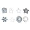 4Pcs Silicone Molds for Christmas Pendants Heat Resistant Hanging Ornament Mould with Holes Jewelry Making Moulds