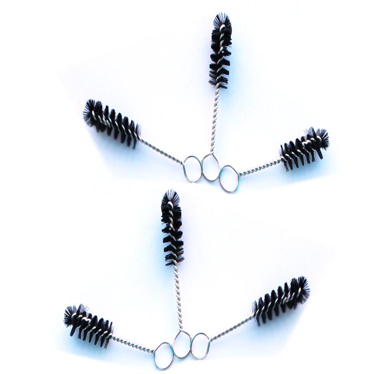 Nylon Brush Set: Pipe, Small Hole, and Test Tube Cleaners with Hanging Hole 80*35*10 mm чёрный