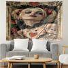 Jo-ker Floral Portrait Tapestry Hanging for Bedroom,Livingroom, Playroom,Decor Art Room Wall Tapestry Holiday and Birthday Gifts