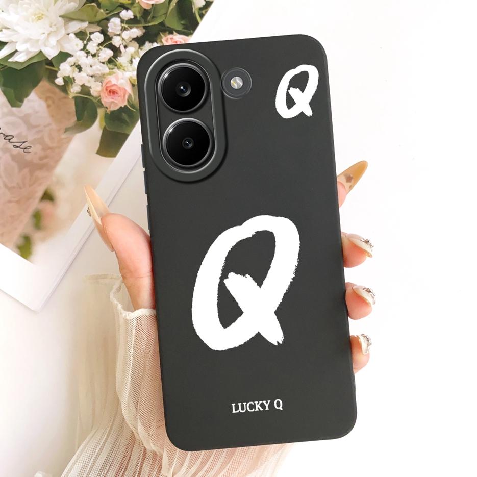 For Xiaomi Redmi Turbo 5 Max Case Luxury Lucky Letters Cover Soft TPU Matte Phone Case For Redmi Turbo 5 Turbo5 Max Fundas Coque