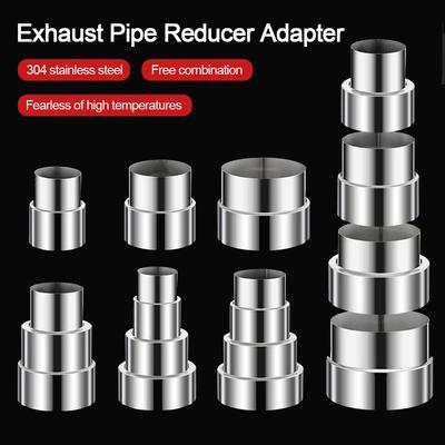 Multiple Sizes Exhaust Pipe Reducer Adapter Stainless Steel Pipeline Variable Diameter Joint