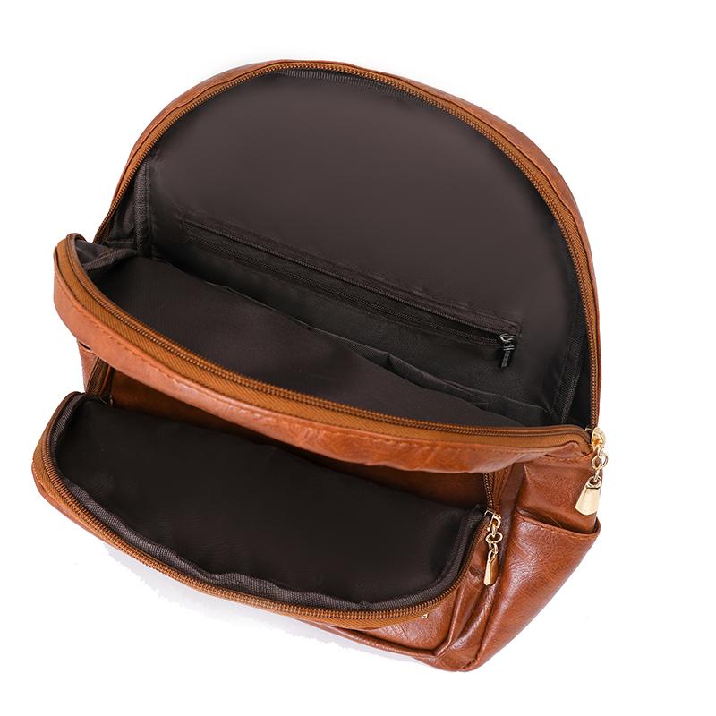 Soft Leather Backpack Women's Backpack Commuter Large Capacity Shoulder Bag