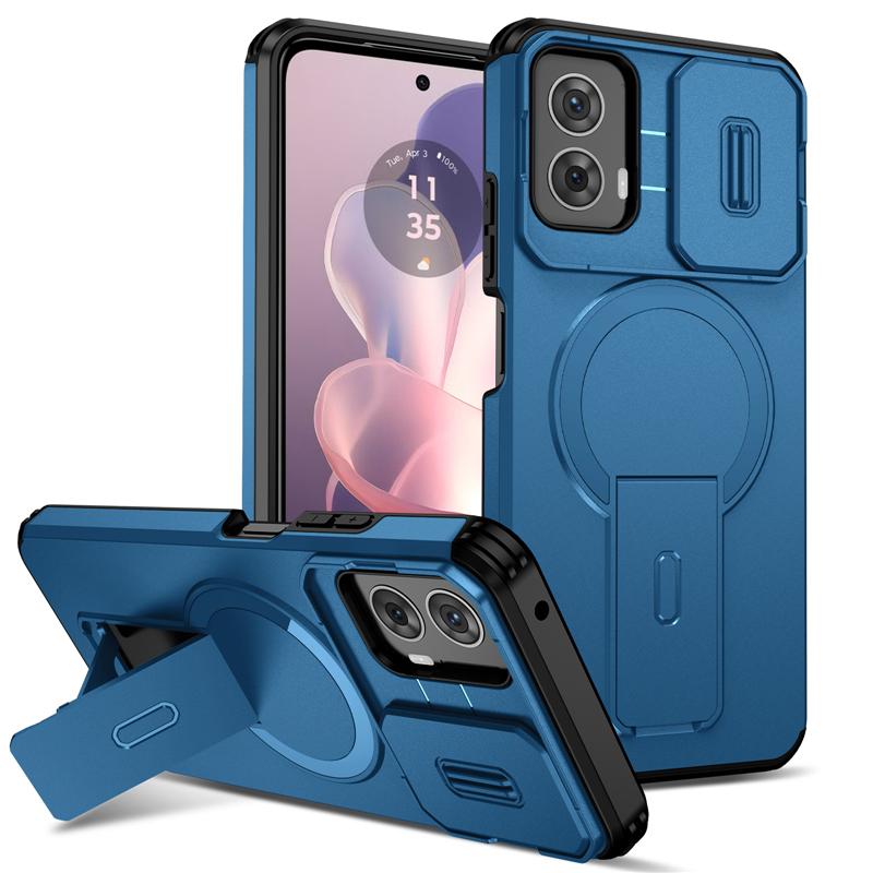 Armor Funda For Motorola Moto G Play Stylus Power Edge 2024 2025 Case Slide Camera Lens Protector Coque Wireless Charging Cover