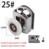 4pcs Shower Door Rollers Runners Wheels 25mm Wheel Zinc Alloy HomeBathroom  Sliding Door Rollers Replacement Hanging Wheel