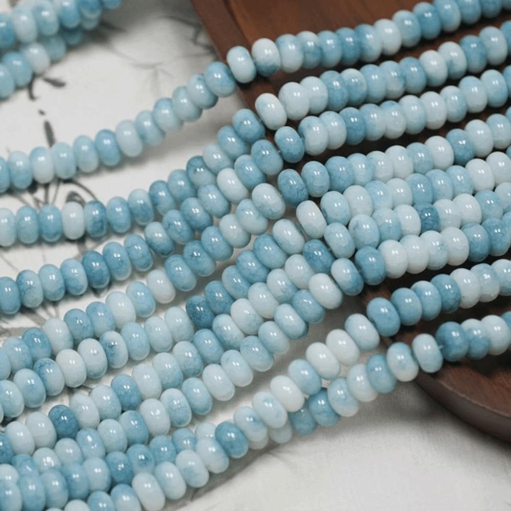 

50pcs/Lot Opaque Material Glass Loose Spacer Beads 8x5mm Size Opaque Glass Beads Gift Style D