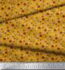 Soimoi Purple Japan Crepe Satin Fabric Flower Artistic Decor Fabric Printed Metre 42 Inch