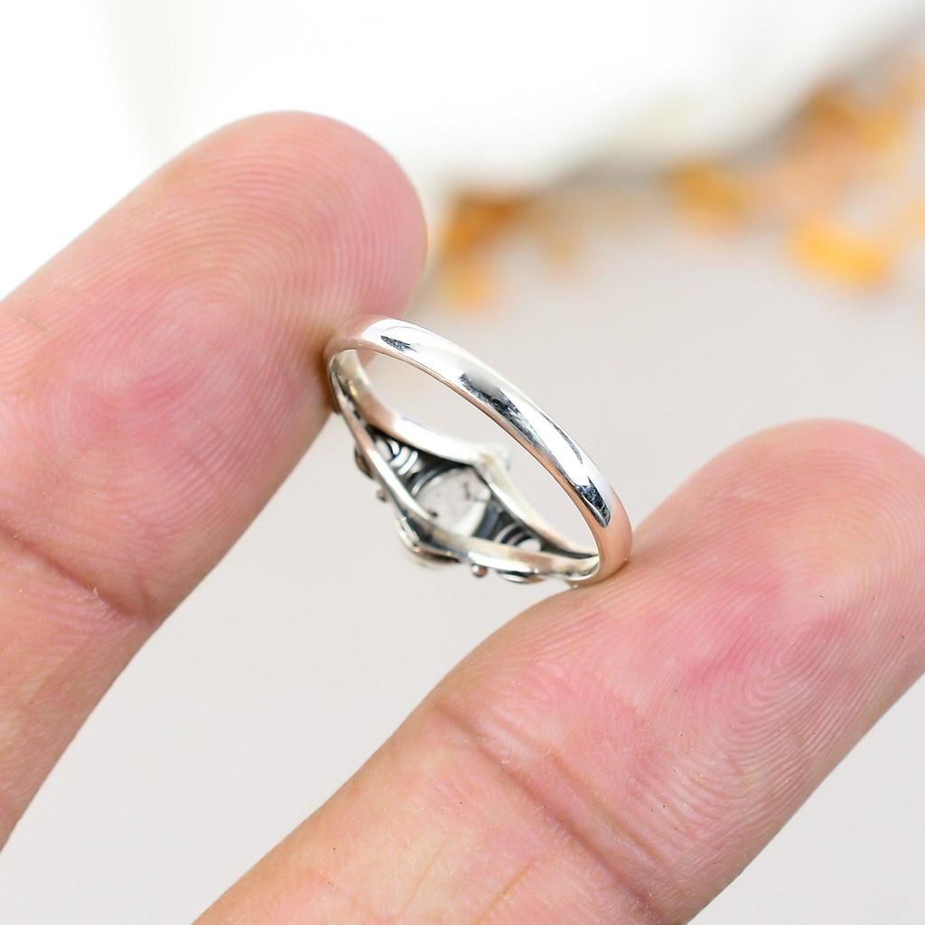 Clear Quartz 925 Sterling Silver Ring For Women