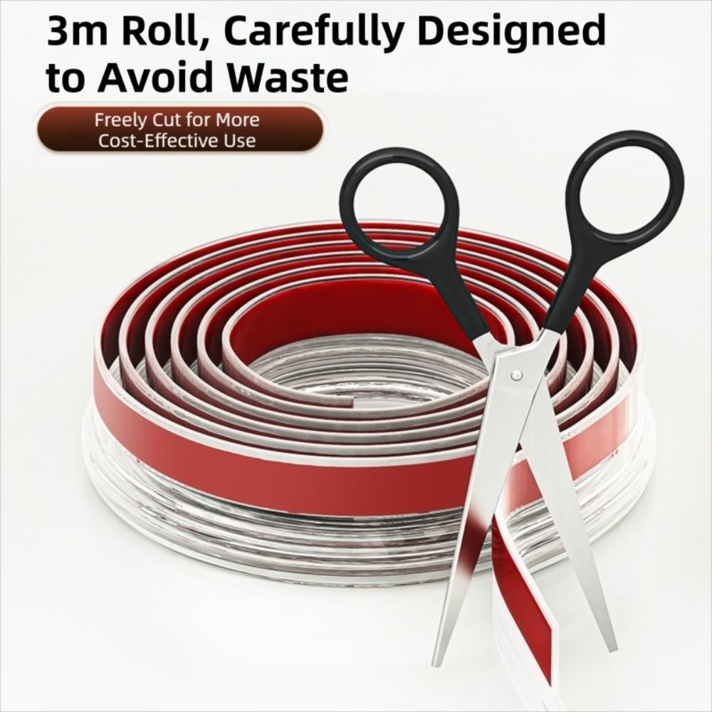 3m TPE Glass Door Seal Strip Transparent Frameless Glass Door Seal Shower Sweep  Glass Door Panel