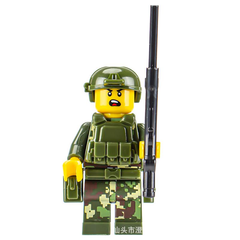 Ninja Warrior Superhero Doll With Weapon Single Building Block Assembly Toy