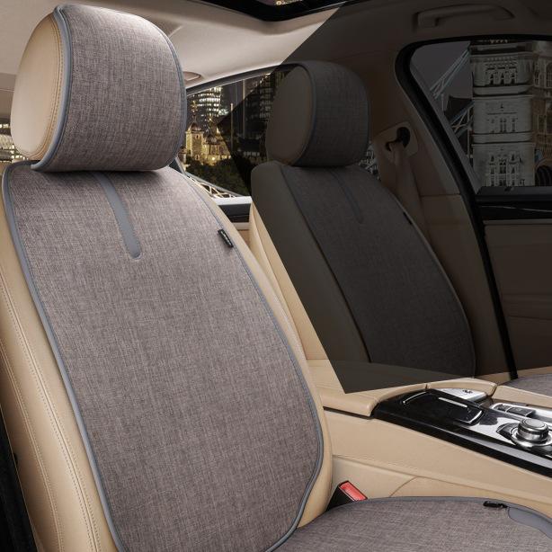 High-quality Universal Linen Car Seat Cushion Four Season Single Piece Butt Support Three Piece Set for Rear Seats