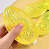 Glitter Corn Squeeze Toy Slow-Rising TPR Fidget for Stress Relief Realistic Vegetable-Shaped Decompression Gadget for Kids Adults