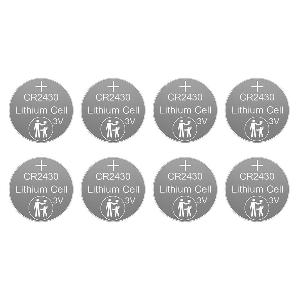 CR2430 3V Lithium Coin Battery 3V 285mAh High Capacity Button Cell for Remote Controls Watches and Alarms