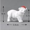 3/1 pezzi Miniature Natalizie Orsetti Polari Figurine Giardino Micro Paesaggio di Neve Fai da Te Accessori Decorazione Casa Decorazione Scrivania