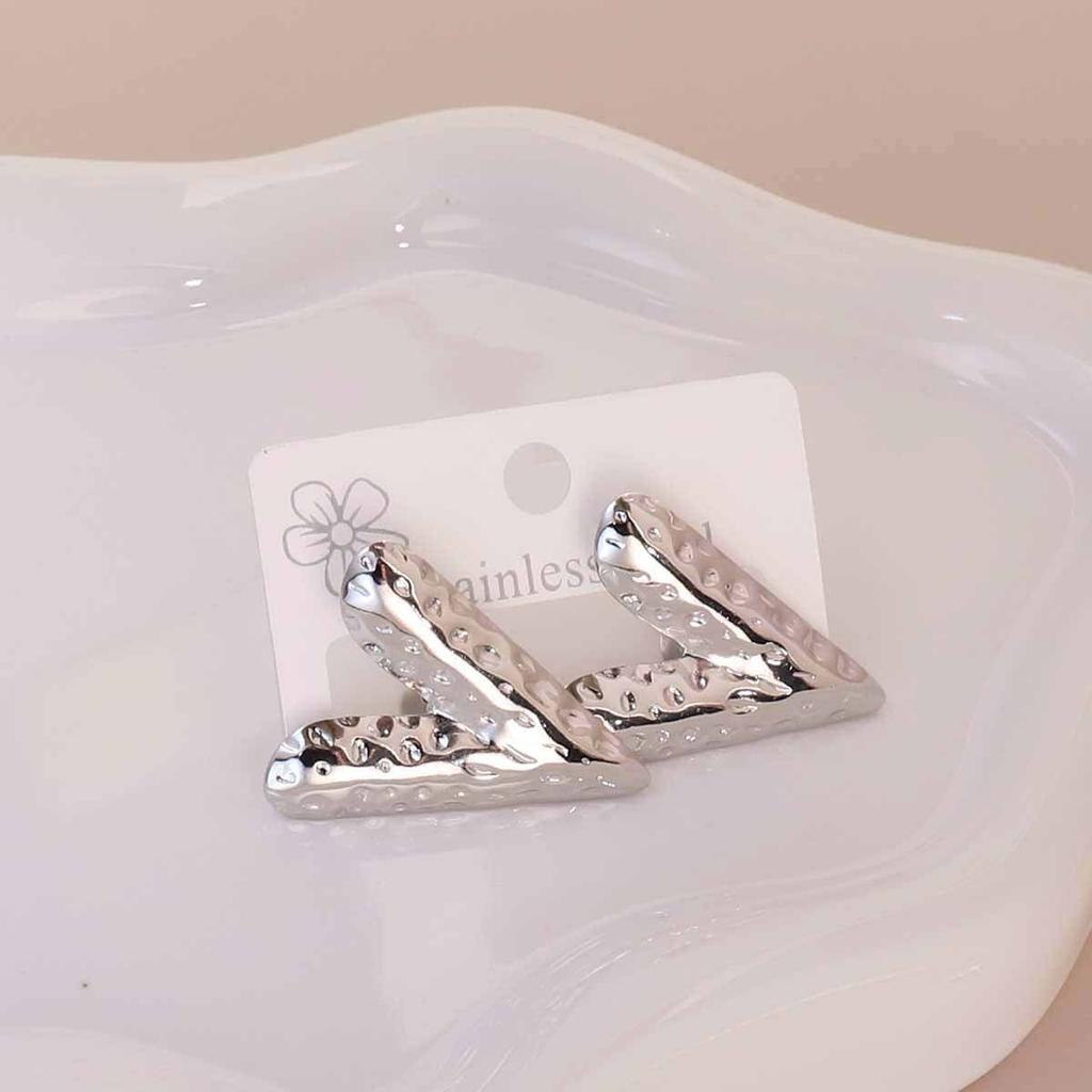European American Trendy Cross-Border Punk Cold Wind Stainless Steel Earrings Geometric Irregular Drop Fashion Jewelry