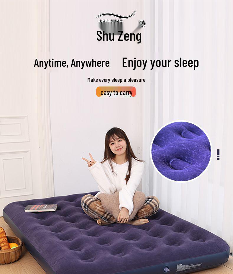 Shu Zeng Double Inflatable Mattress - Camping, Car, Home, Lunch Break Pad