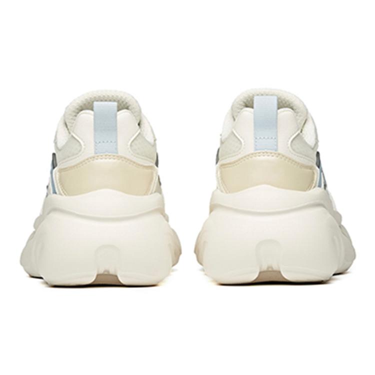 Anta Cat Paw Cushioning Slip Resistant Abrasion Resistant Breathable Low Top Chunky Sneakers Women's White Blue Yellow 922048894-7