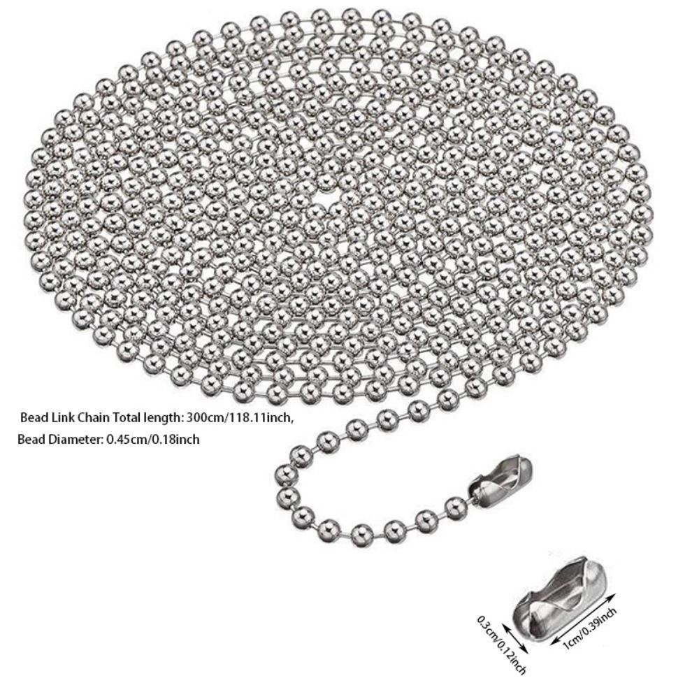 DIY Ceiling Fan Pull Chain 3m Long Length Fan Pull Chain Extension Bead Link Chain  Dog Tag