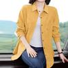 Plus-size Plaid At All Seasons Fashion Casual Loose Thin Slim Długi rękaw Odzież wierzchnia Damski płaszcz sztruksowy na każdy mecz S-3XL
