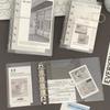 A6/A7 Klare Notizbuchhülle Ringbuchmappe Dreifach faltbare Umschlagmappe mit Gummiband zur Papieraufbewahrung