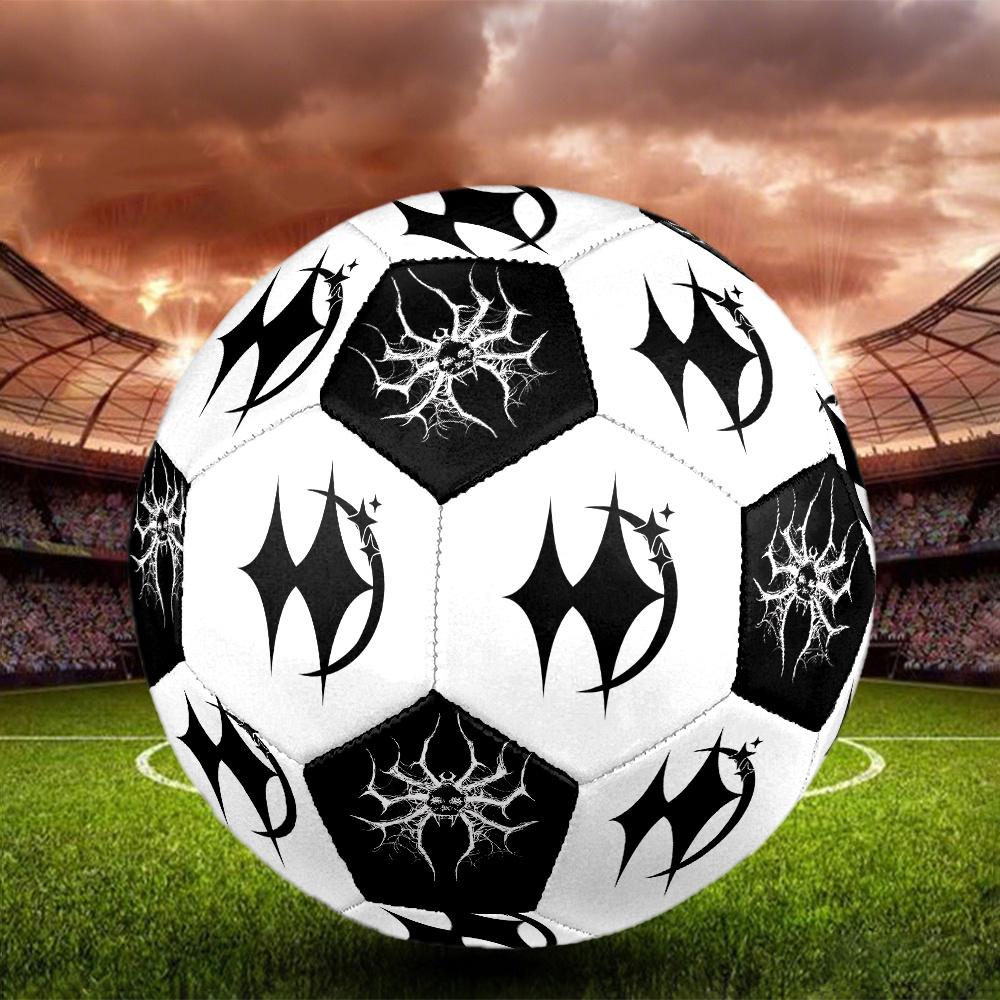 1PC Space Exploration Symbol Dark Spider Artwork Soccer Ball Size 5 Football Machine Sewn Indoor/Outdoor Universal Football Gift W81