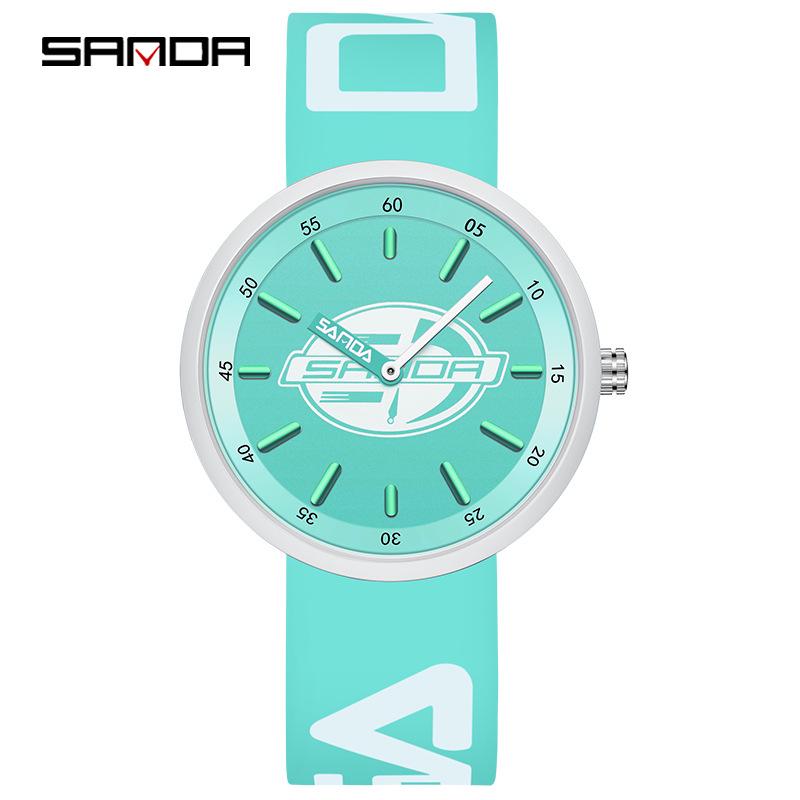 SANDA Unisex Silicone Strap Wristwatch - Trendy and Simple Design