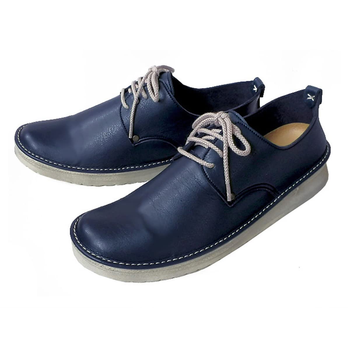 

Belle & Sofa Men s Lace-Up Shoes, Comfortable, Heel-Slip Sneakers, Casual, Lightweight, Made in Japan, Navy Gray Sole, Size 26.0 cm, 3E