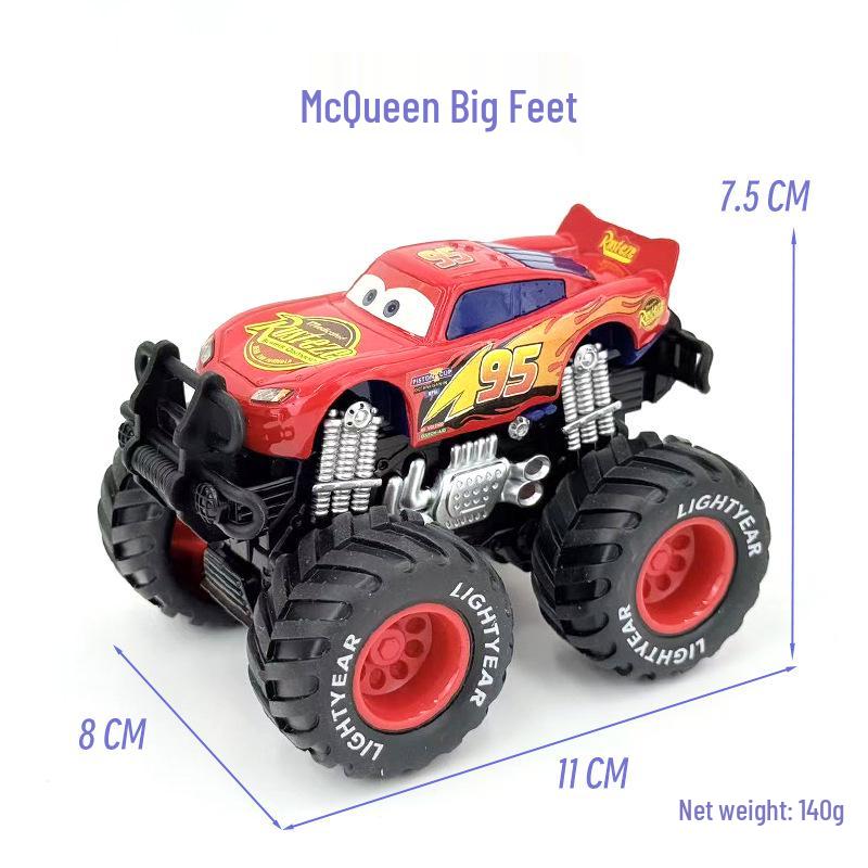 Inertial McQueen & Mater Off-road Big Foot Alloy Toy Car - Black Storm Edition