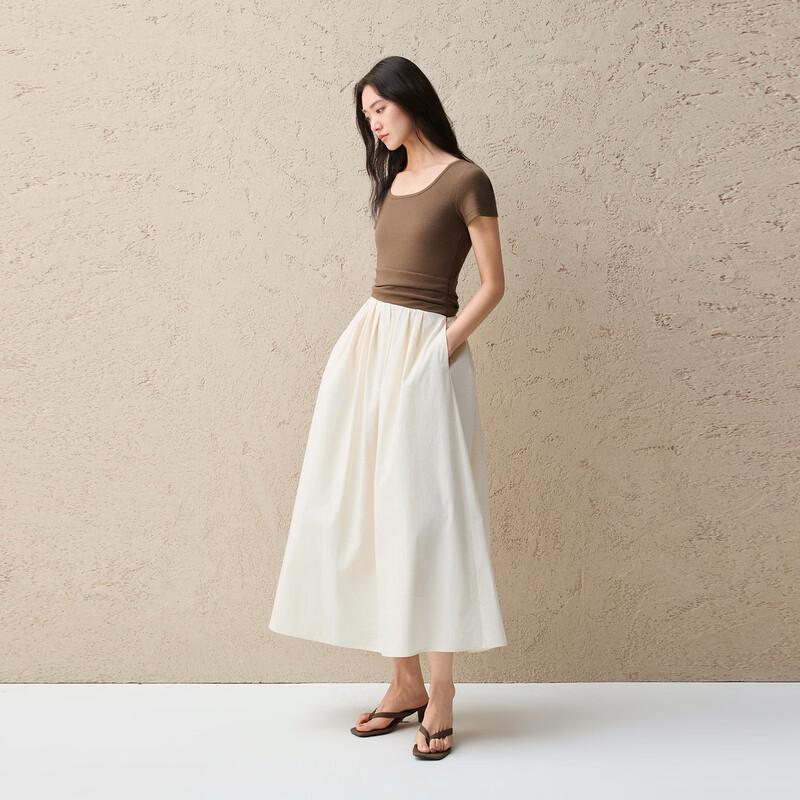 PEACEBIRD Simple Commuter A-Line Dress AAFAG212S