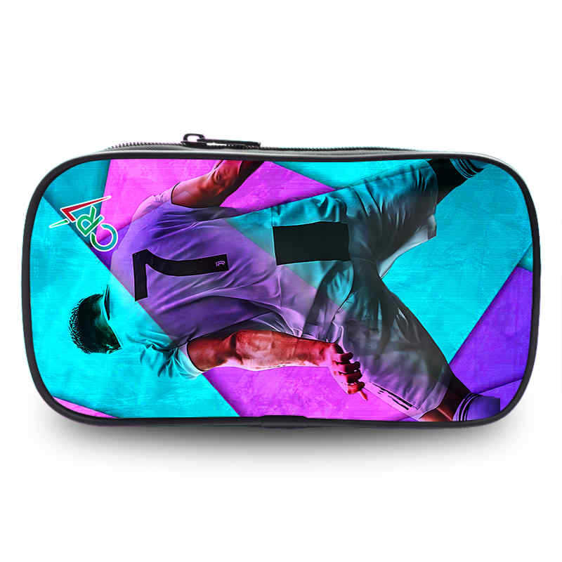 Cr7 Pencil Case Animation Peripheral Storage Bag Stationery Pencil Case