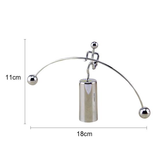 Mini Balance Pendulum Metal Weightlifting Iron Man Cradle Tumbler Toy Home Decor