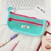 Retro Color Transparent Pencil Bag Nylon Zipper Stationery Bag Portable Mesh Pencil Case  Outdoor