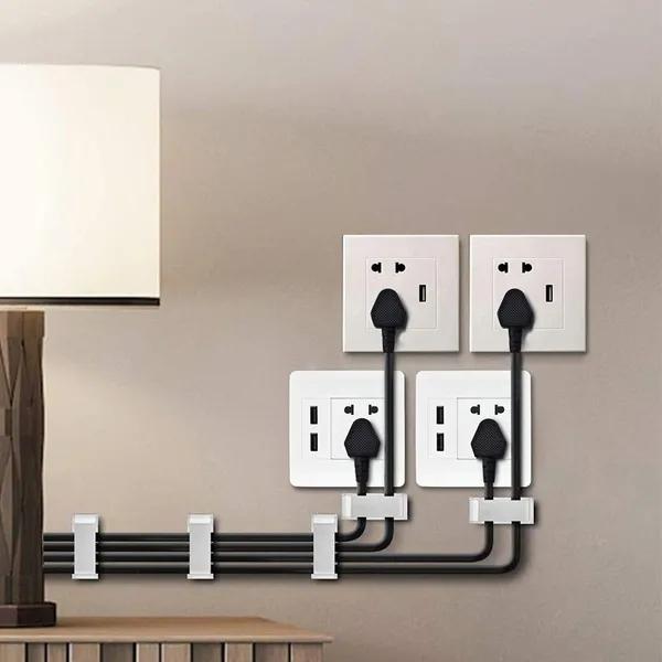 5/10 Stück Kabelklemmen, selbstklebende Kabelhalter, ideales Kabelmanagement für die Organisation von Kabeldrähten, Zuhause, Büro, Auto