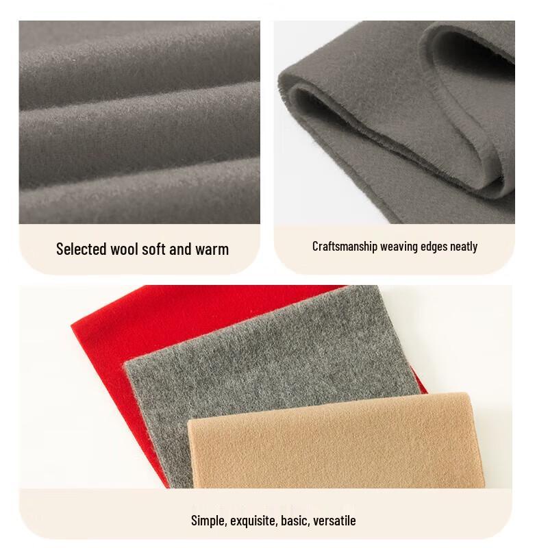 Hengyuanxiang Unisex Pure Wool Warm Scarf