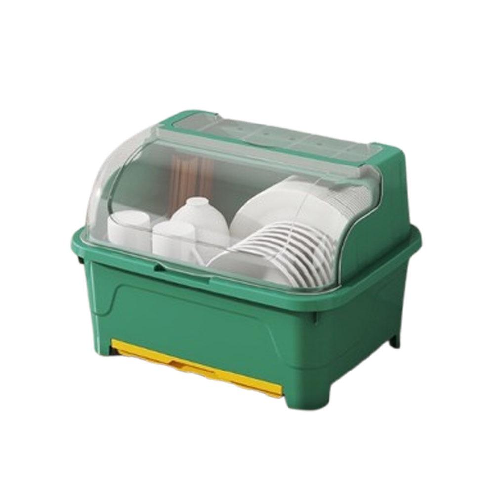 With Lid Dish Drying Rack Sealed Kitchen Storage Rack Storage Shelf Tableware Storage Box  Kitchen