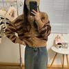 Cardigan Sweater 2023 Autumn Wave Stripe Sweater for Women Design Sense Knitted Cardigan Versatile and Lazy Sweater Female Coat