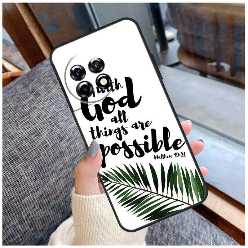 Bible Qutoes Verse Belief God Jesus Case For OnePlus 15 12R 13R 13T 10T 8T 13 12 11 10 Pro Nord 5 CE 2 3 4 Lite N20 N30 Coque