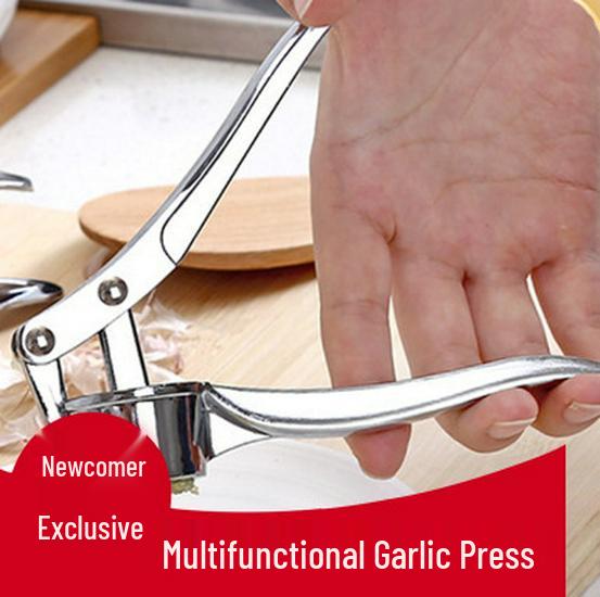 Newcomer Discount: Manual Garlic Press & Mincer - Durable Aluminum Alloy