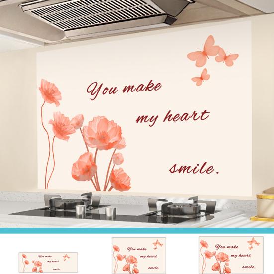 Yousheng Oil Proof Wall Stickers Kitchen Backsplash Wall Protector Waterproof Heat Resistant Static Sticker for Kitchen Dining Room Countertop