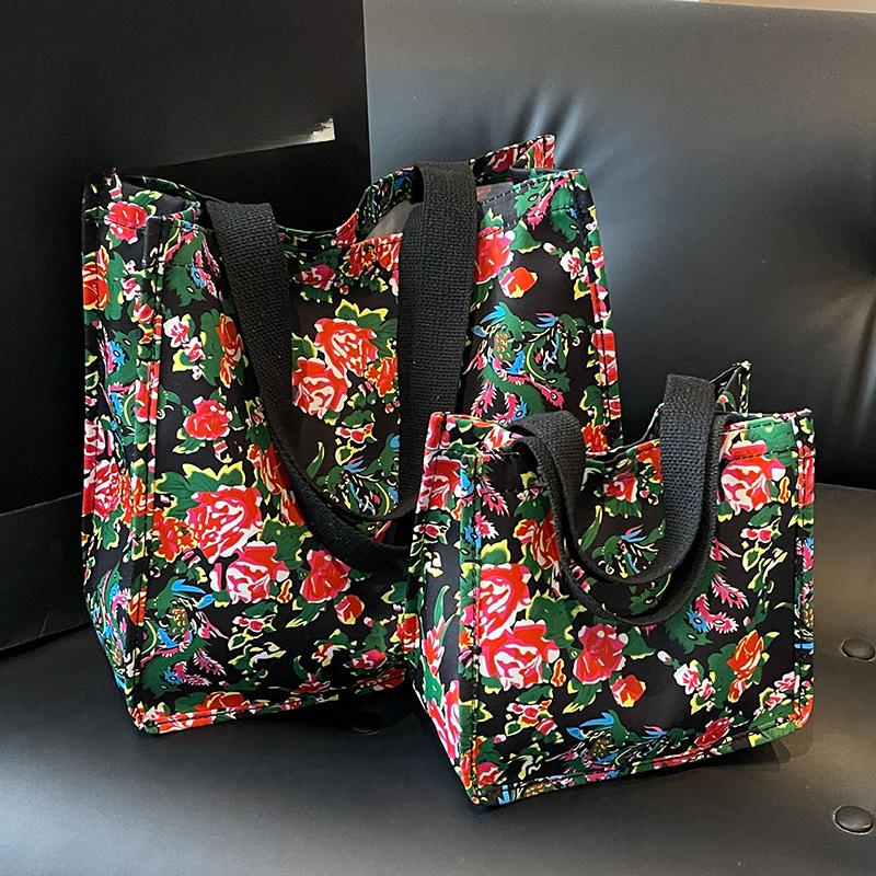 College Students In Class Chinese Style Bags for Women In Summer Canvas Bags for Women Ins Large Capacity Versatile One Shoulder Handbags