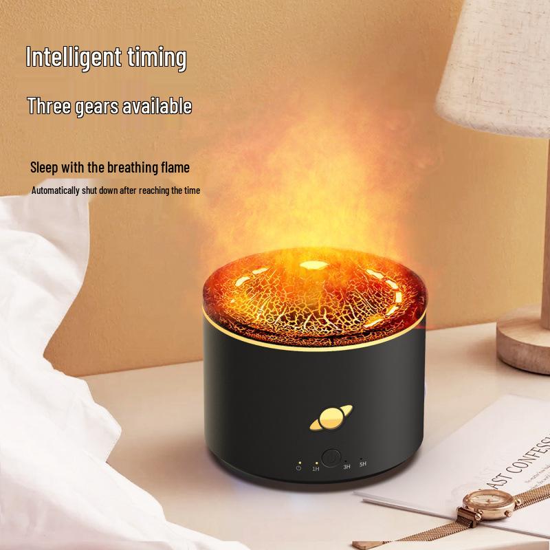 Seven-Color Flame Aroma Diffuser & Ultrasonic Silent Fragrance Sprayer Humidifier