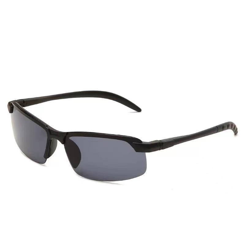 New Half Frame Rectangle Sunglasses  Men'S Photochromism Square Sun Glasses Men Driving Fishing Eyewear Uv400