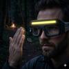 High Visibility Rechargeable Headlamp Glasses Dual Beam COB Floodlight Glasses  Outdoor Sport