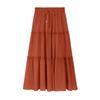 Women's Drawstring High Rise Midi Skirt Tiered Ruffle Maxi Skirt Casual Summer Long Skirt