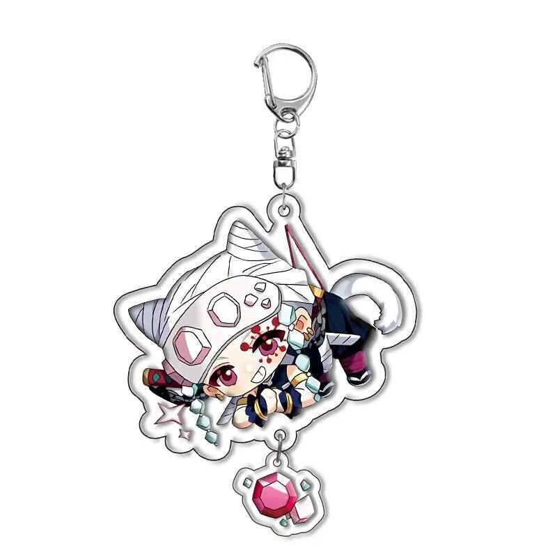 Keychain Pendant Anime Demon Slayer Kimetsu No Yaiba Kamado Tanjirou Double Sided HD Bag Pendant Gift For Fans Cosplay Props Jewelry Gift