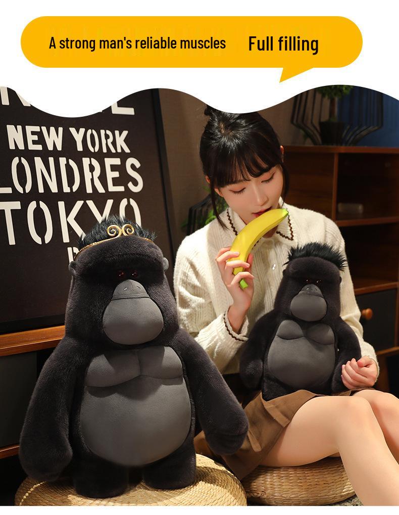 Anime King Kong Gorilla Plush Toy - Creative Children's Stuffed Animal Pillow and Funny Ragdoll Doll